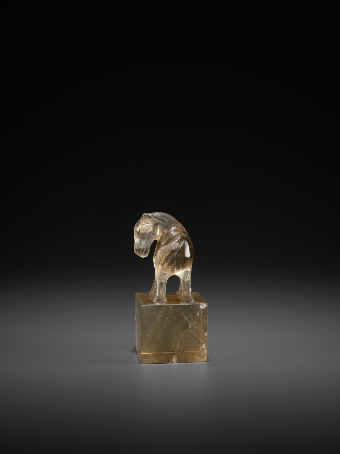 A RARE ROCK CRYSTAL 'HORSE' SEAL, MID-QING - Image 4 of 6