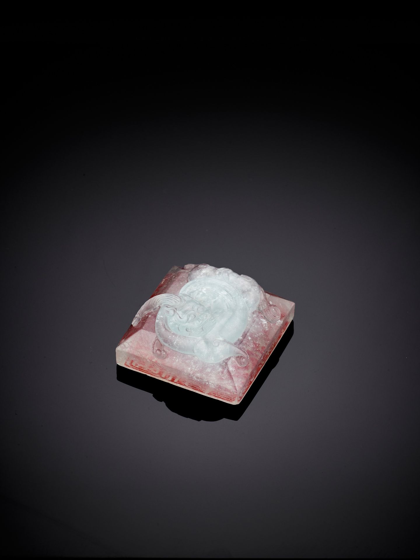 AN AQUAMARINE 'CHILONG' SQUARE SEAL, QING DYNASTY - Image 12 of 15