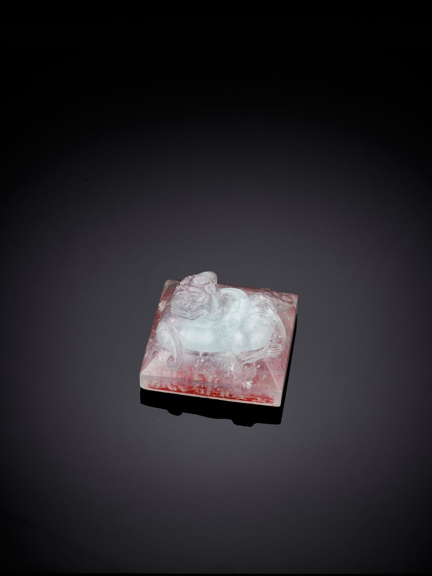 AN AQUAMARINE 'CHILONG' SQUARE SEAL, QING DYNASTY - Image 5 of 15