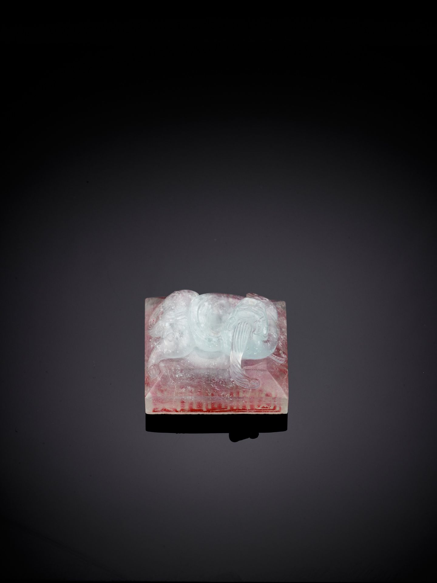 AN AQUAMARINE 'CHILONG' SQUARE SEAL, QING DYNASTY - Image 11 of 15