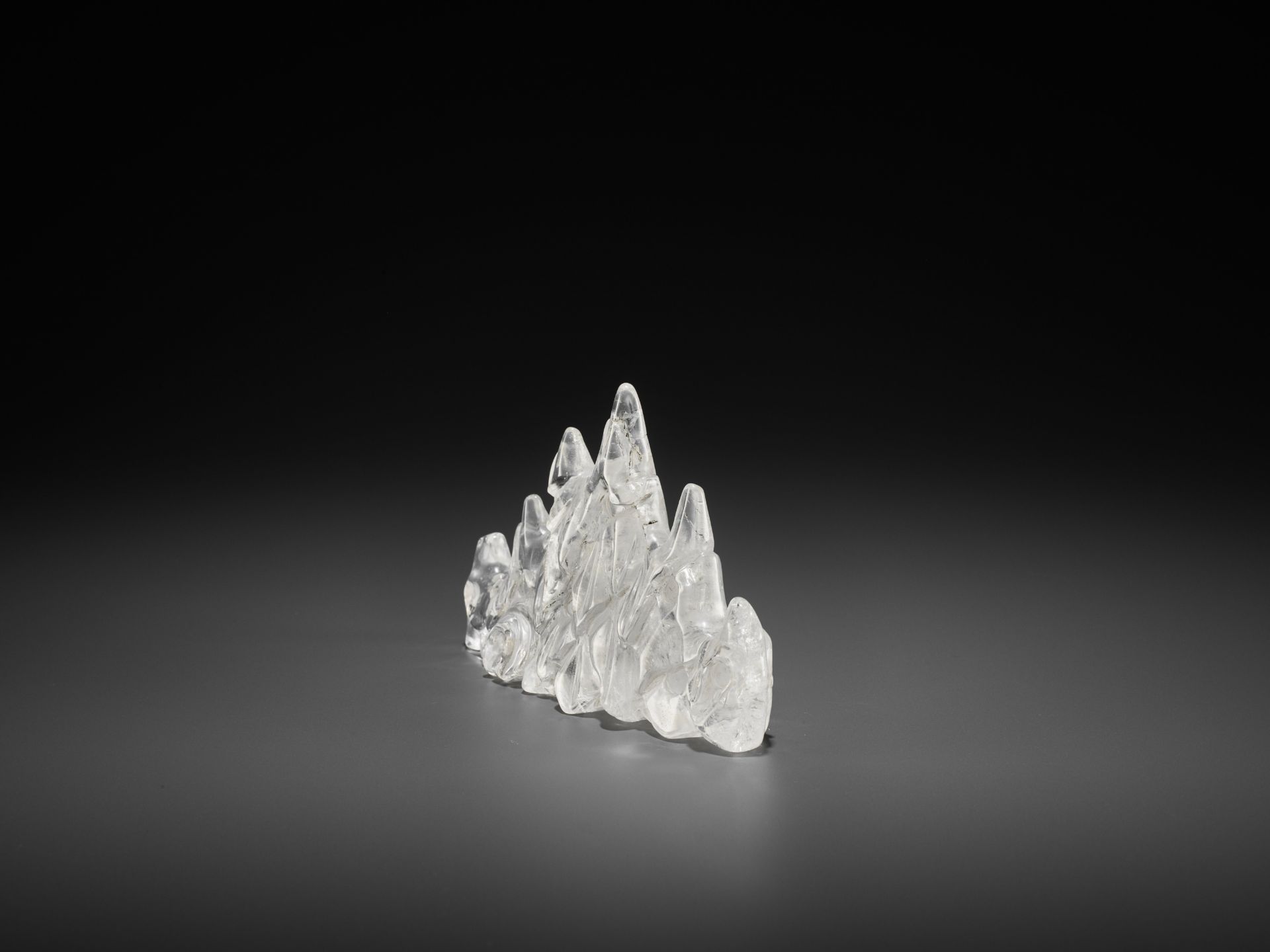 A ROCK CRYSTAL 'MOUNTAIN' BRUSH REST, QING DYNASTY - Image 5 of 9