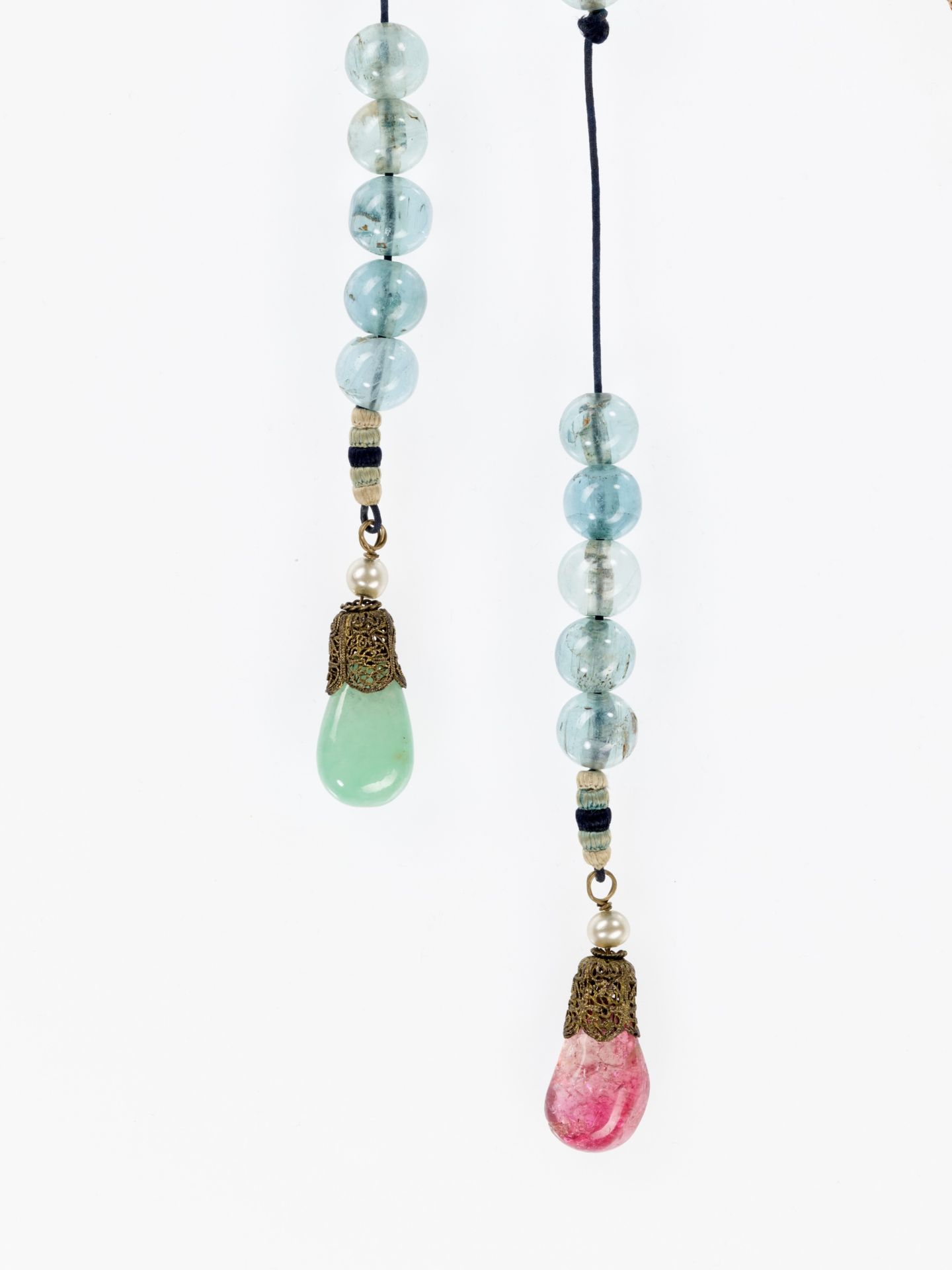 AN IMPRESSIVE TOURMALINE COURT NECKLACE, CHAOZHU, MID-QING - Image 12 of 14