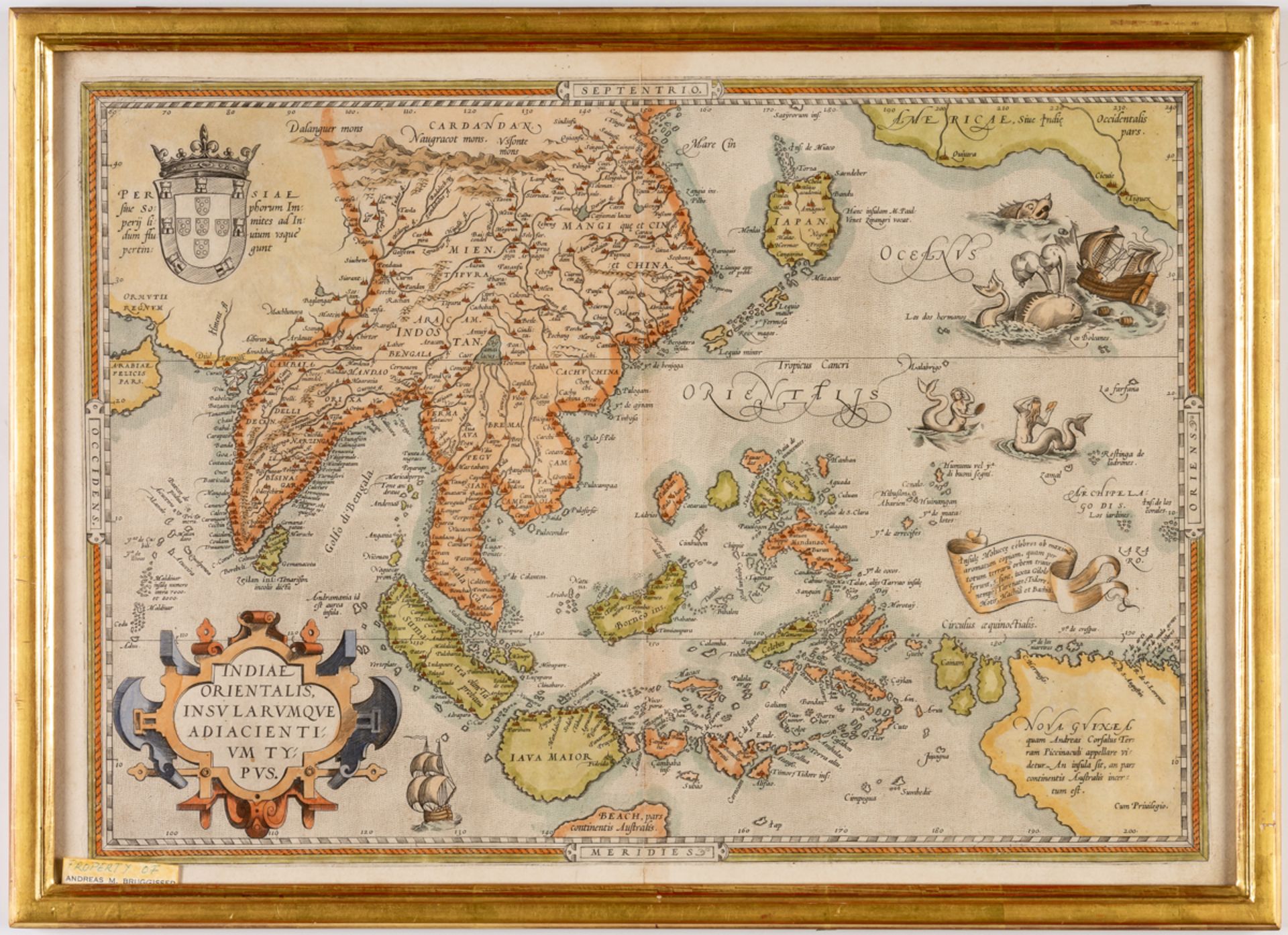 SELTENE KARTE VON SÜDOST- ASIEN AUS DEM ATLAS THEATRUM ORBIS TERRARUM VON ABRAHAM ORTELIUS - Image 2 of 2