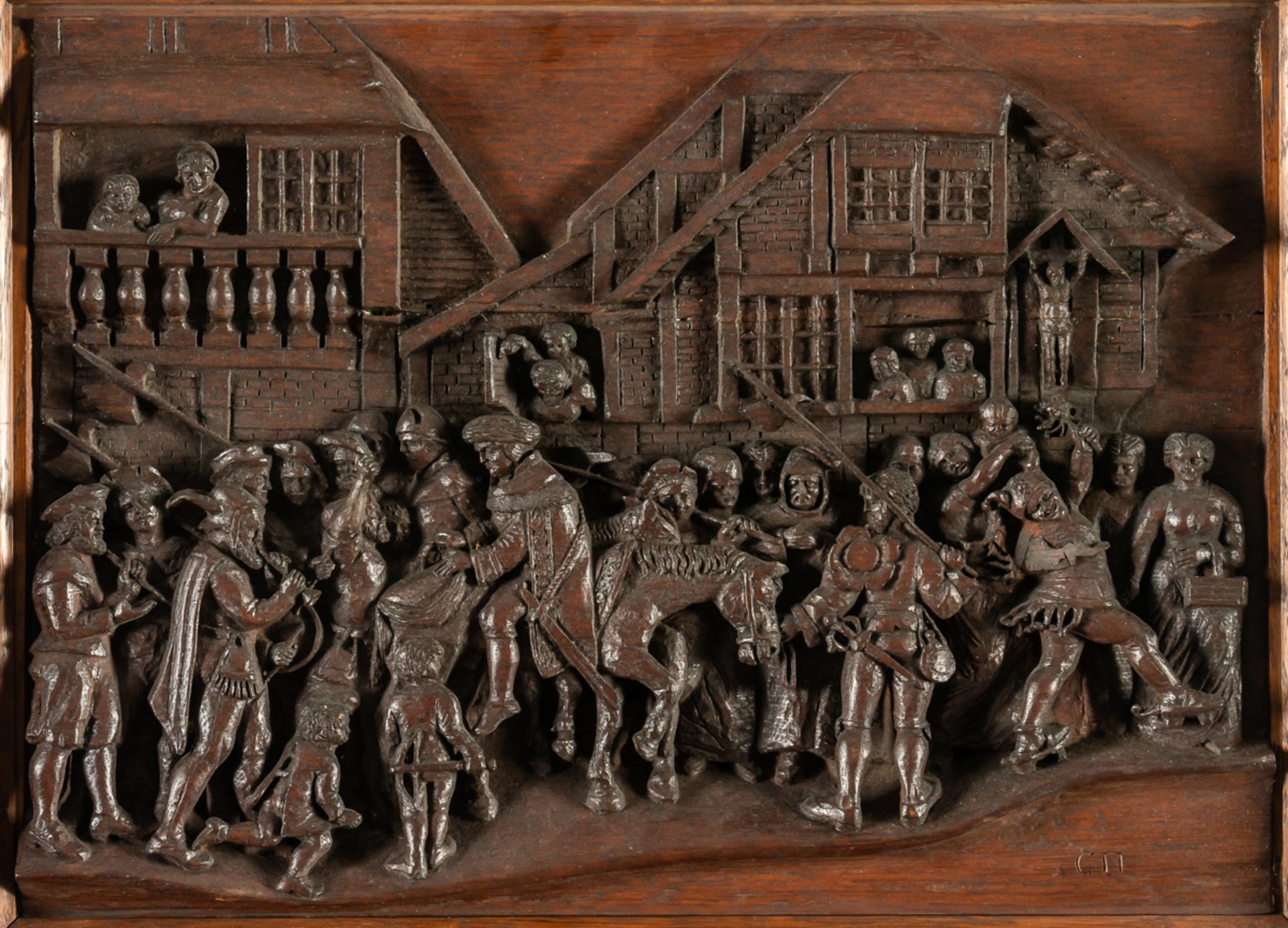 GESCHNITZTES RELIEF ZUR HISTORIE DES SCHWEDISCHEN ERZBISCHOFS GUSTAV TROLLE (1488-1535) - Image 2 of 3