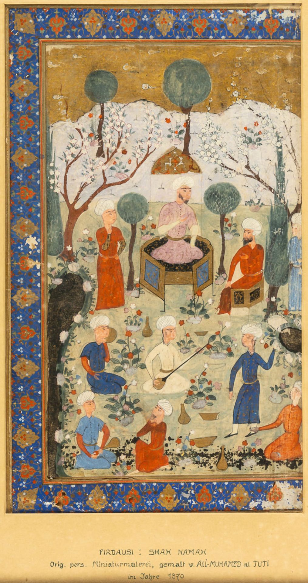 PERSISCHE MINIATUR AUS SCHAHNAMEH VON ABU L-QASEM - E FIRDAUSI (940–1020)