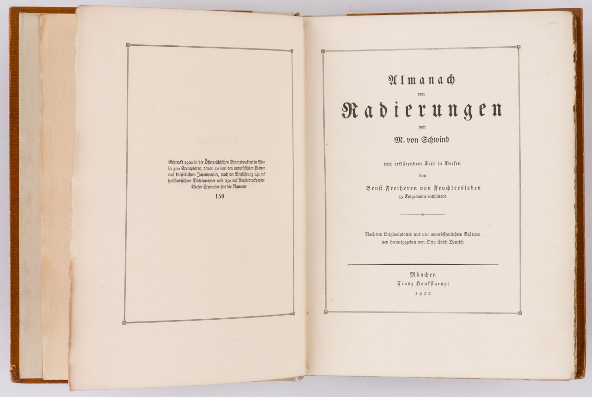 ALMANACH VON RADIERUNGEN VON M. VON SCHWIND