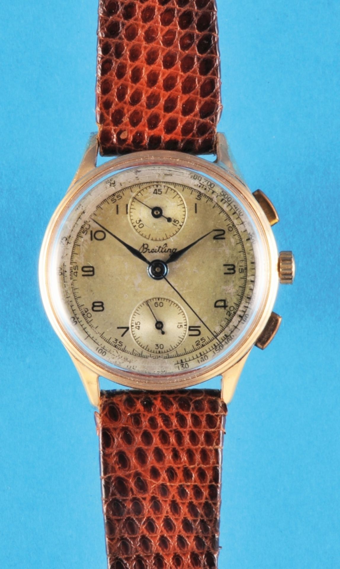 Breitling golden wristwatch chronograph