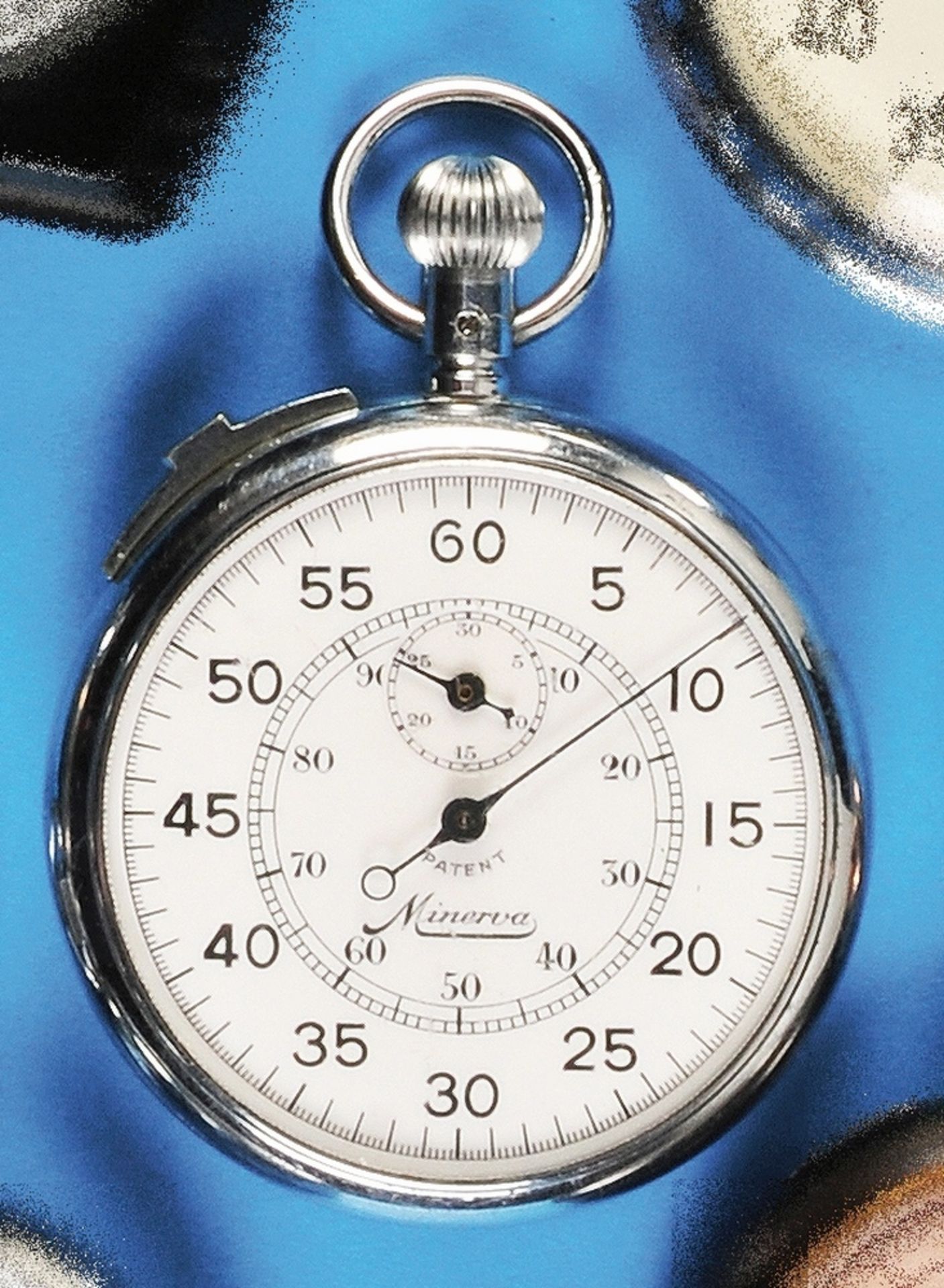 Minerva Patent metal stopwatch