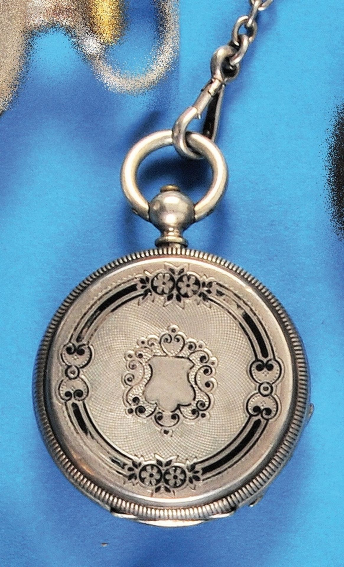 Silver ladies pocket watch - Bild 2 aus 2