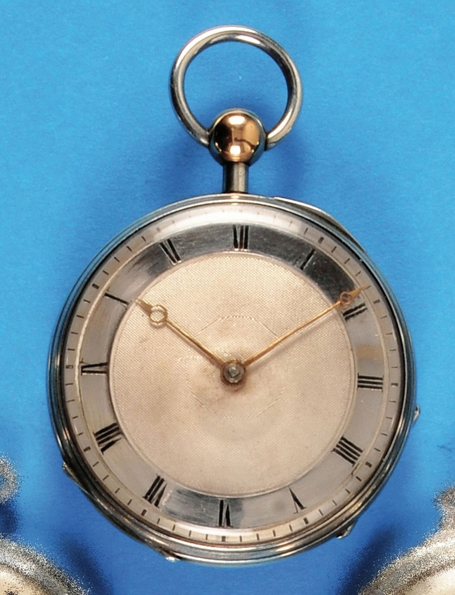 Silver pocket watch with 1/4-repetition, designated Repassée par Ad. Hildenbrandt à Stuttgard - Bild 2 aus 2