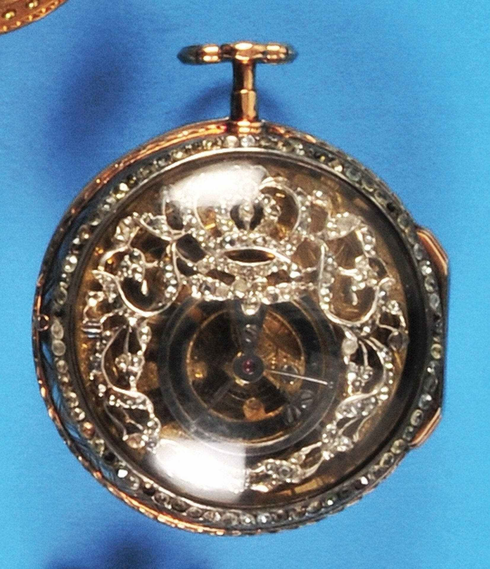 Skeletonized golden pocket watch, Berthoud à Paris - Bild 2 aus 2
