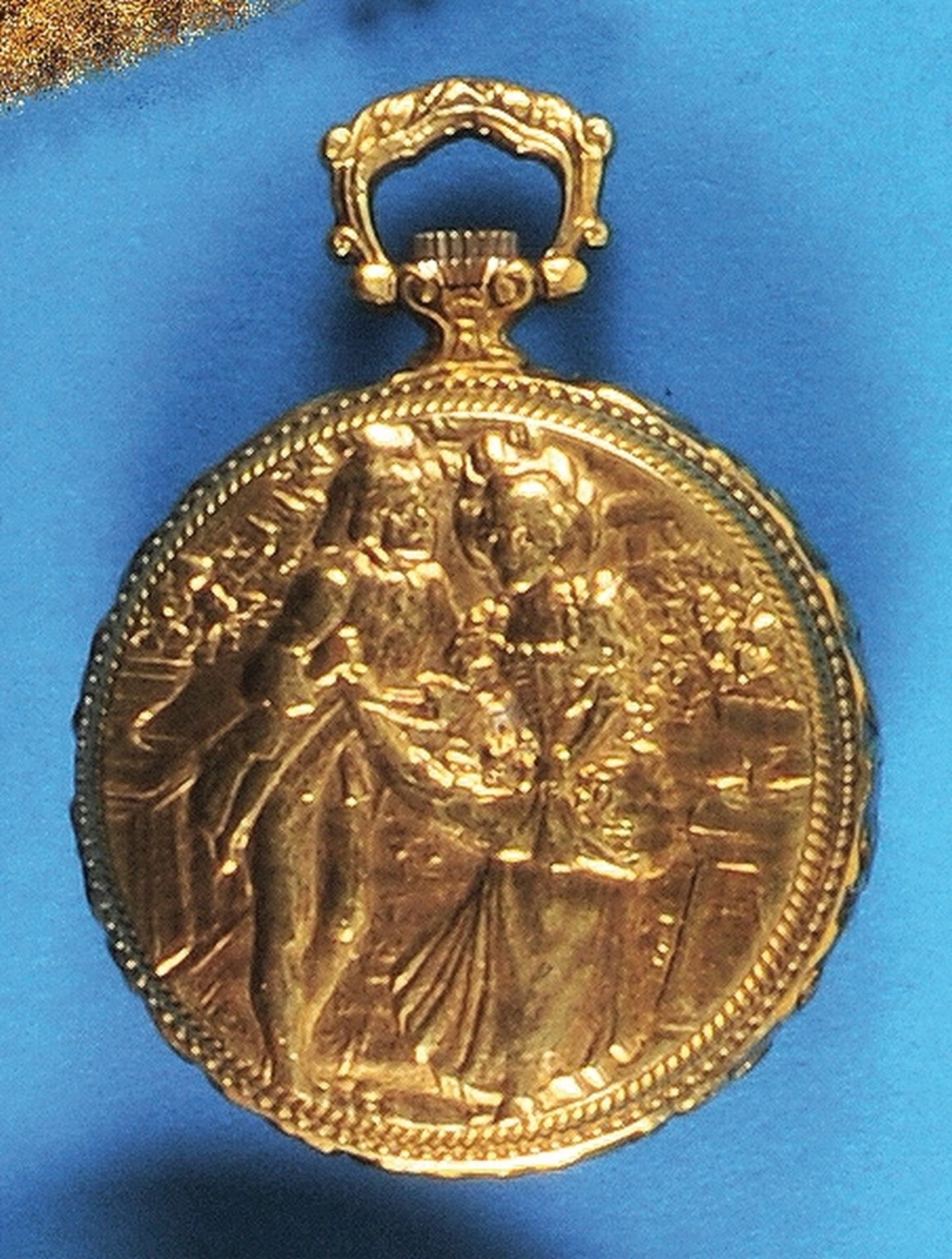 Ernest Borel, small gold-plated motive pocket watch - Bild 2 aus 2