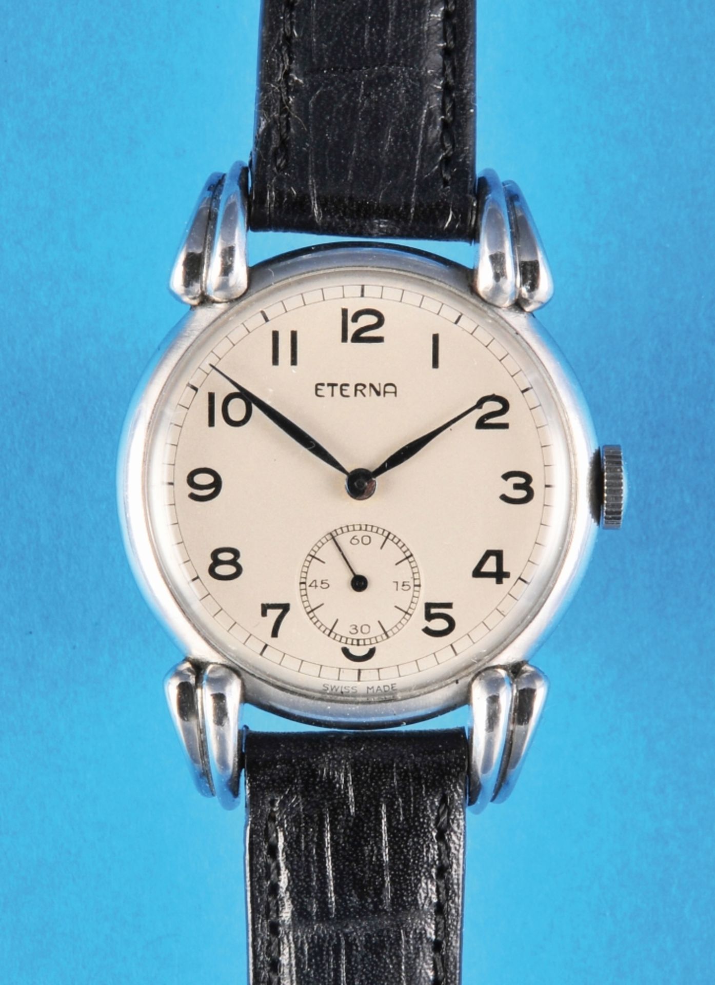 Eterna steel wristwatch