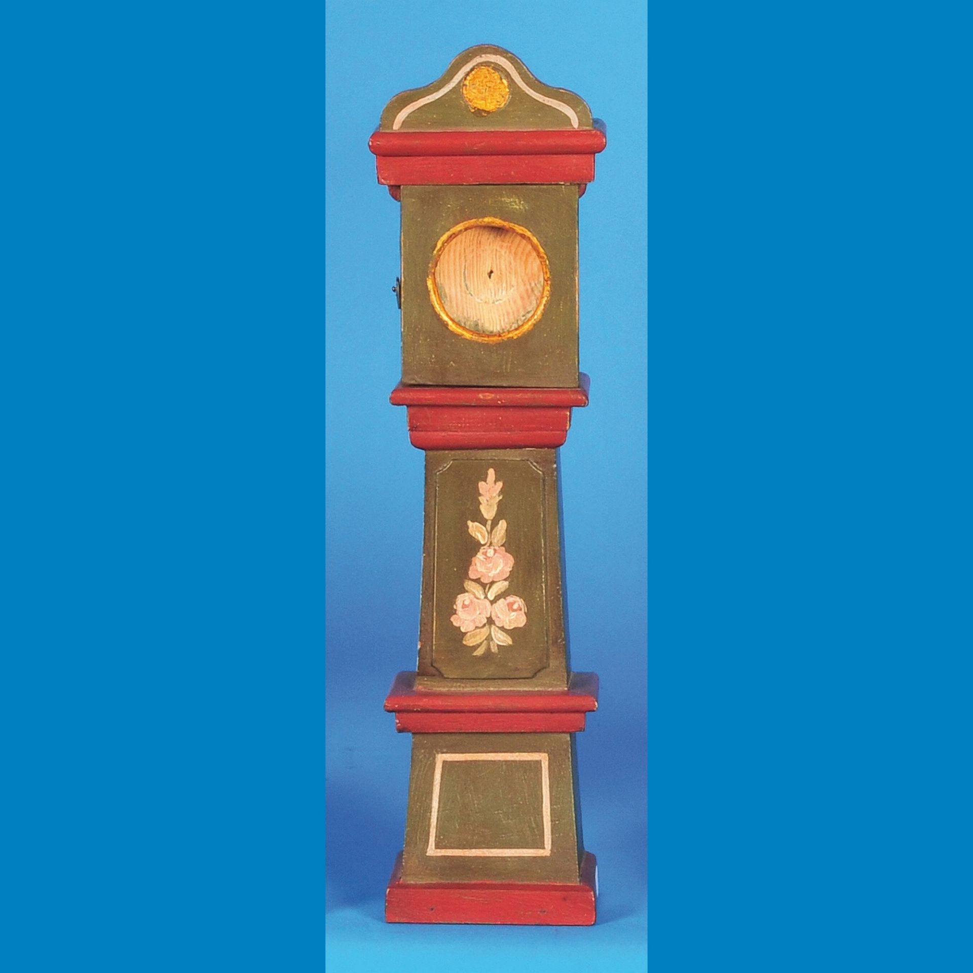 Pocket watch stand in the shape of a grandfather clock