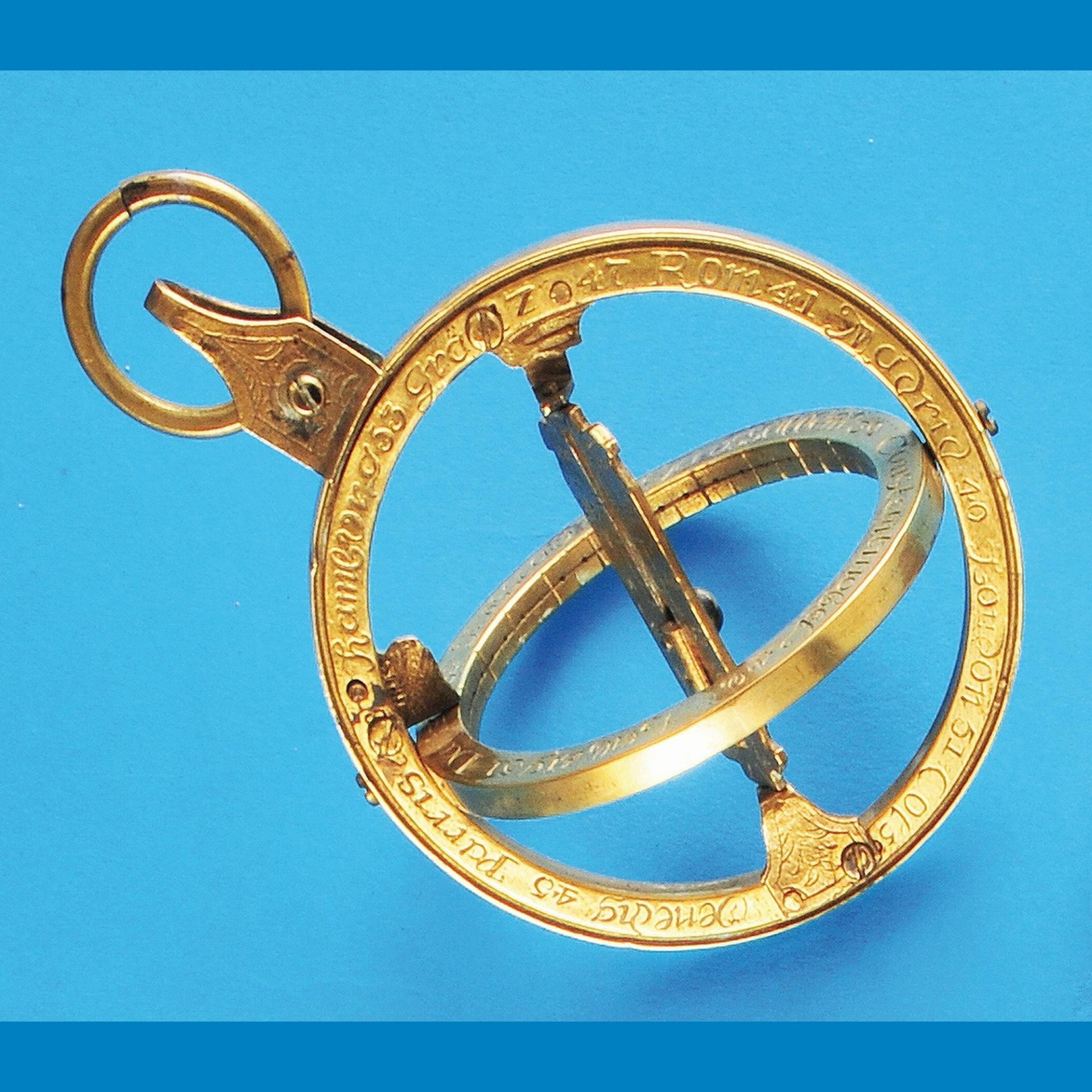 Ring sundial, bronze, Johann Koch, Vienna