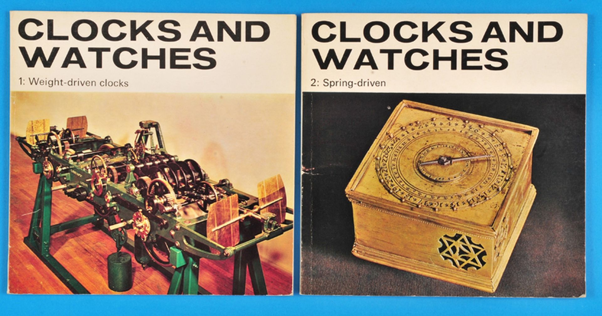 F.A.B. Ward, Clocks and Watches, 2 Bände, Band 1: Weight-driven clocks, 1973, Heft mit 48 Seiten mit