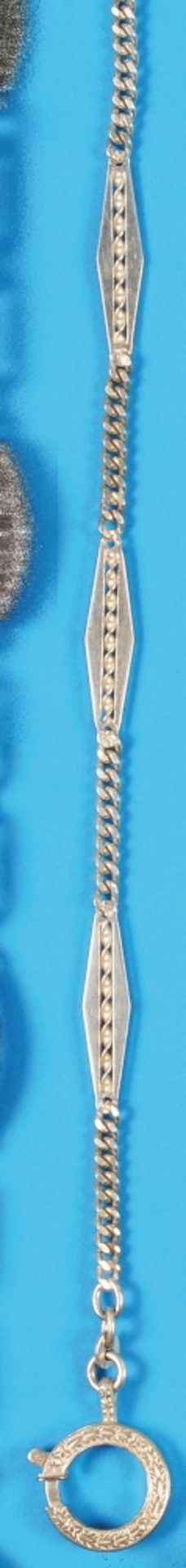 Silver tailcoat watch chain