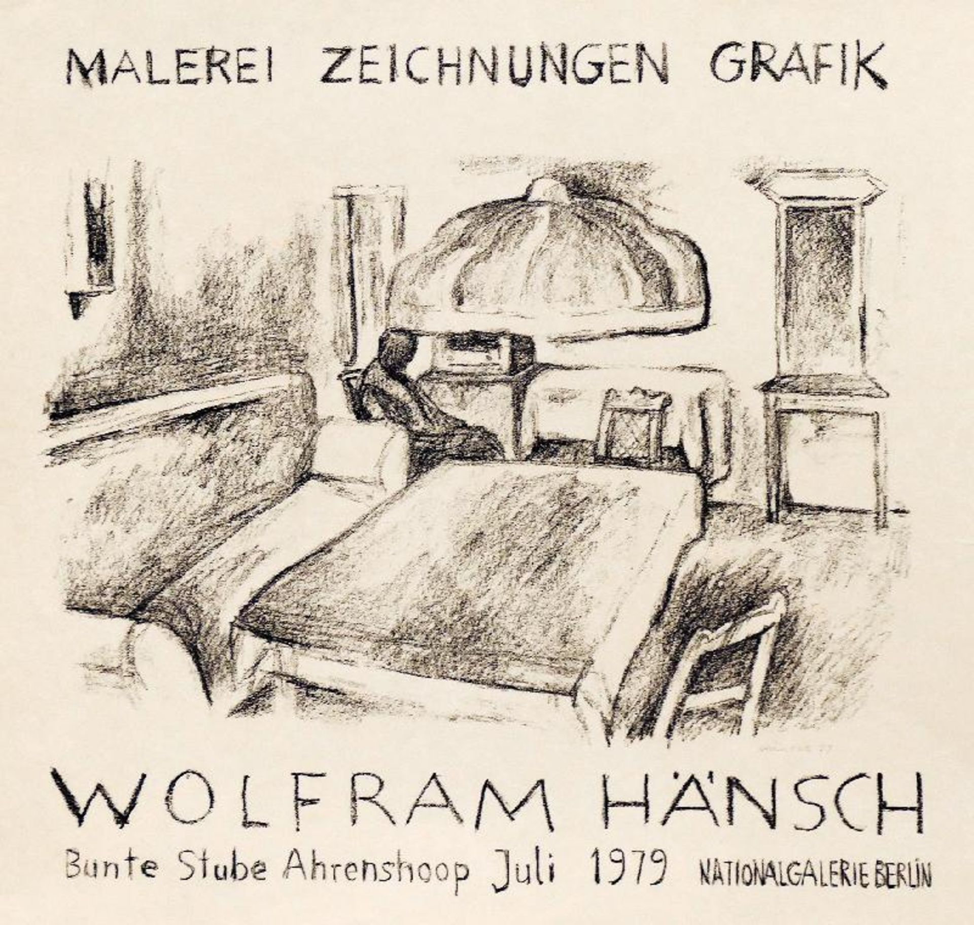 Plakate - Hänsch, Wolfram: (Interieur mit sitzender Figur)