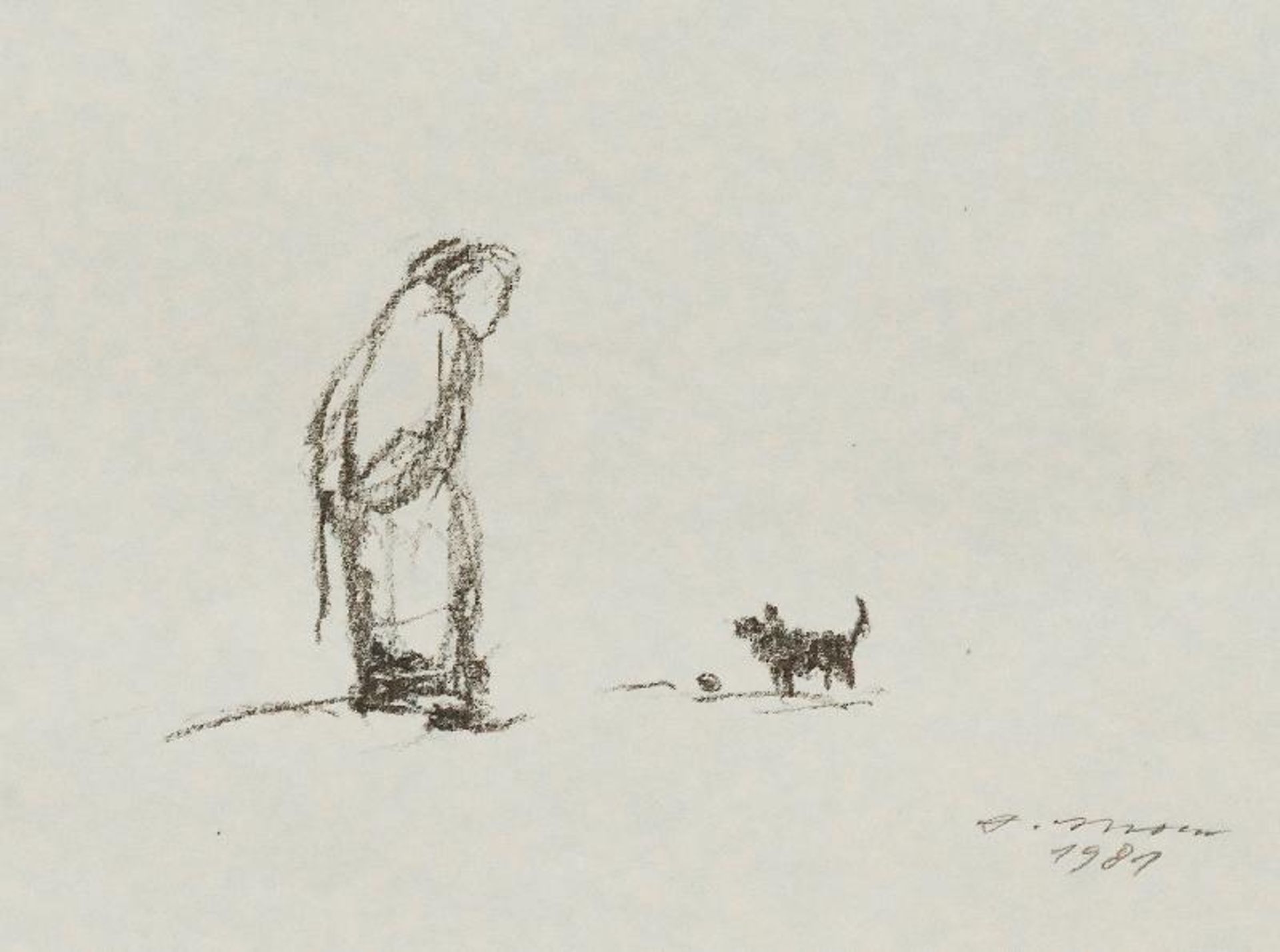 Mohr, Arno - Alte mit Hund