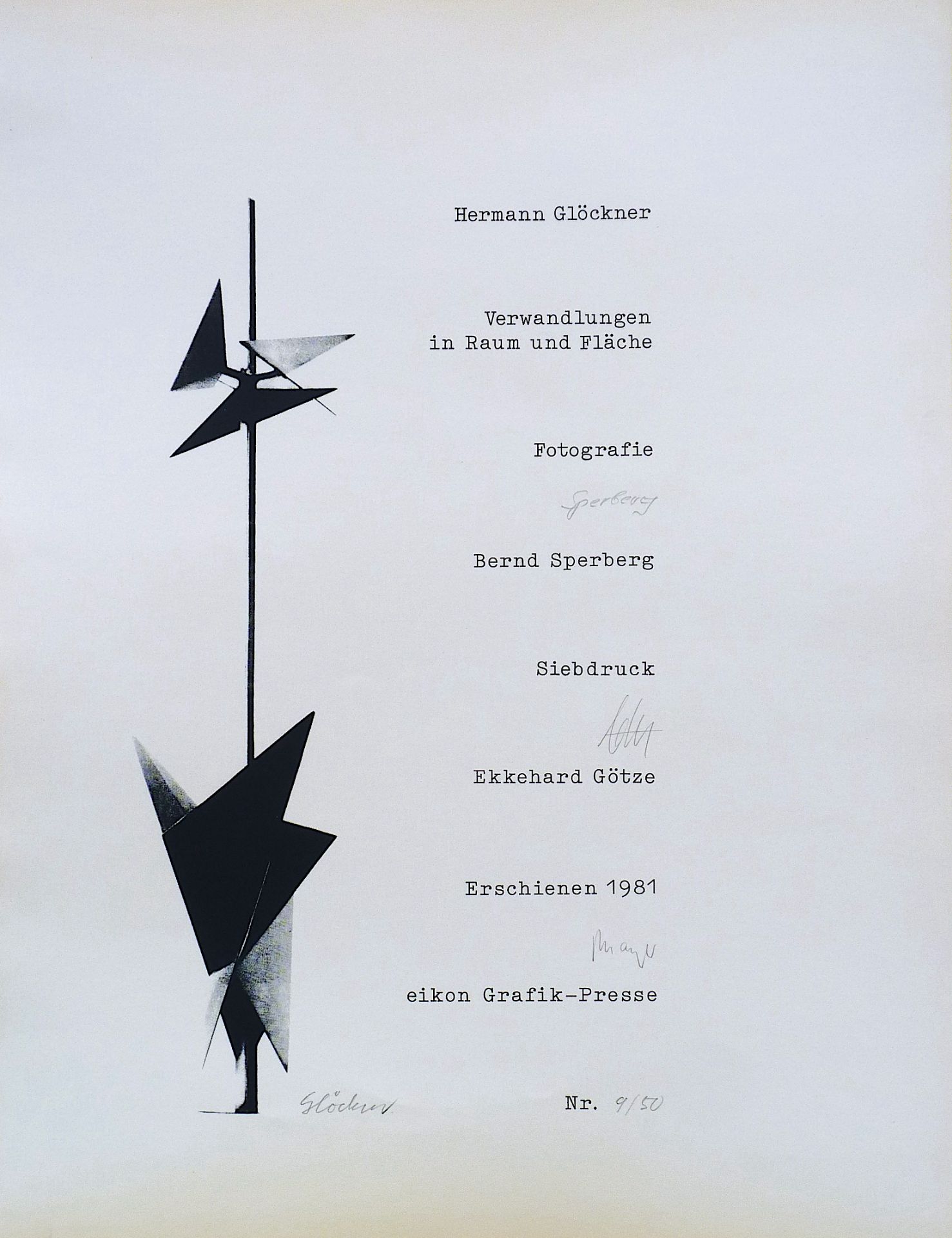 GLÖCKNER, HERMANN: "Aufgebogenes Bleirohr", um 1970 - Bild 2 aus 3