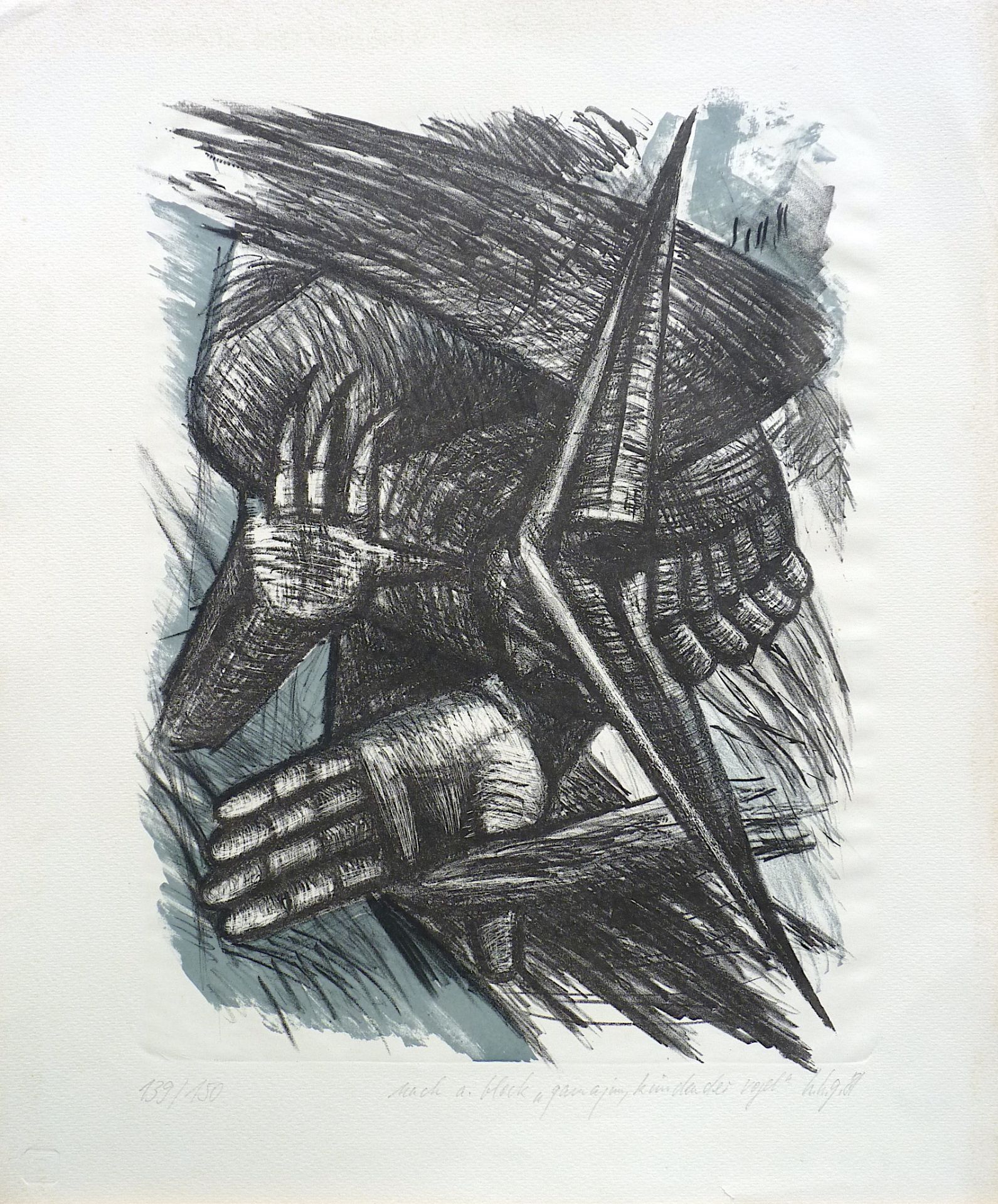 GRIMMLING, HANS-HENDRIK: nach A. Blok: "Gamajun, kündender Vogel", 1981 - Image 2 of 2