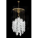 Glass Chandelier, Murano, in the style of A.D.Mazzega, 70's.