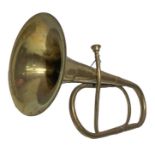 Big old brass horn. H 55 cm diameter 24 cm