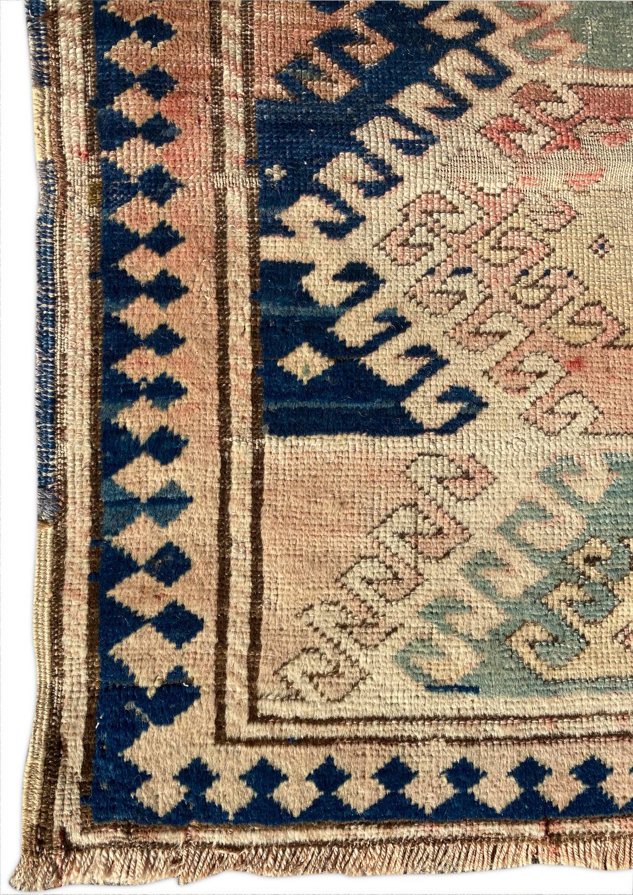 Carpet Kasak Bordjalu, 280x128 cm. Western Caucasus south early 1900. Warp, plot and fleece wool, na - Image 3 of 5