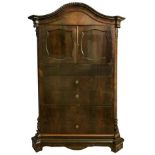 Chiffonier in mahogany, mid-nineteenth century Sicily. Two doors at the top five drawers below. H cm