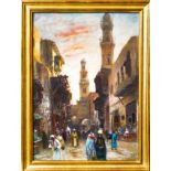 Frans Wilhelm Odelmark, Sweplate orientalist painter (Vastervik, 1849 - Stockholm, 1937). Cairo. 95x