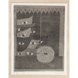 Etching, depicting "in the dark", 10/30, Signed on the lower right Nunzio Gulino 1968. Mm 315x145, f