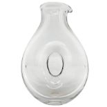 glass jug with closed center. H 25 cm