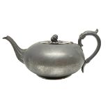 Pewter Teapot hallmark. H 17 cm