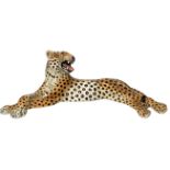 Ronzan, earthenware sculpture depicting Leopard. 15. H cm length 40 cm.