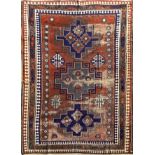 Stepping Kasak, 178x240 cm. South Western Caucasus, 1880. Wool on wool.