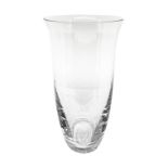 Crystal vase ogival shape with chamfered edge. H Cm 24. Maximum width 19 cm