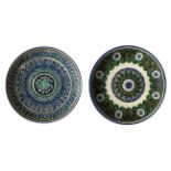 Pair of glazed plates, Tunisia. Diameter 31 cm