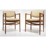 Style chairs Couple g. 60 bridges in mahogany with upholstered seat. 73x58x45 cm