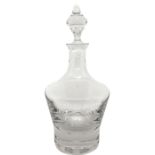 Bottle in heavy crystal with a stopper. H 32 cm
