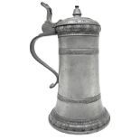 Ancient pewter jug. H 26 cm