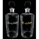 Pair of bottles Elizabeth Arden, tonic Rose. H 28 cm company's cosmetics brand from the Red Door, wh