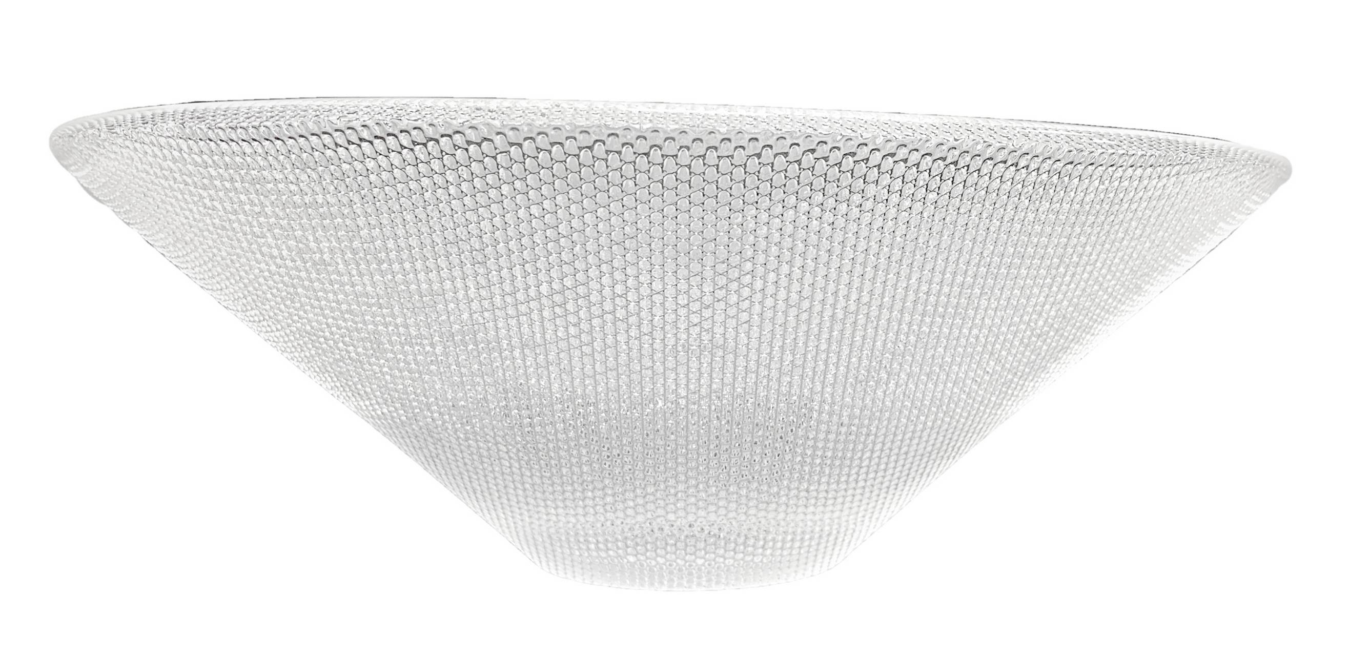 Centerpiece of frustoconical shape in diamond printed transparent glass. H 9 cm diameter 26.5 cm - Image 3 of 4