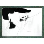 Etching depicting nude woman back. Cm 50x70. In frame 55x75 cm. R. Tricomi signed and dated on the 7