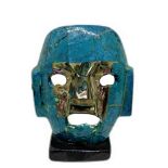 Inca mask blue, 11 cm