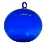 Sphere cobalt blue blown glass of Murano, diameter 19 cm