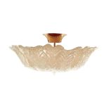 Chandelier fifteen surface lights structures golden brass elements in the manner of a leaf, with lea