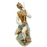 Copenhagen porcelain figurine depicting Don Quixote. H 22 cm