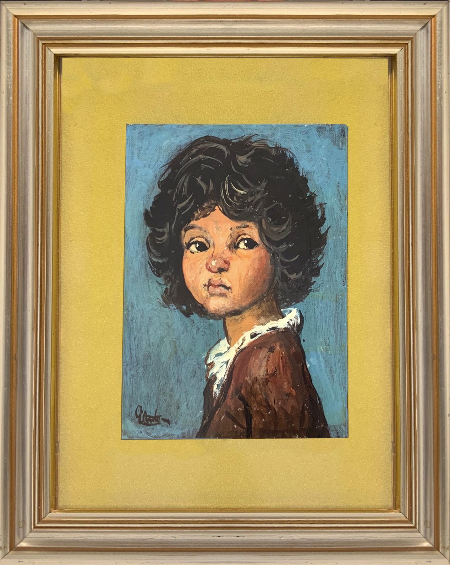 Oil painting on panel depicting a baby face, signed on the lower left Gianfranco Antoni (Firenze, 19 - Image 2 of 3