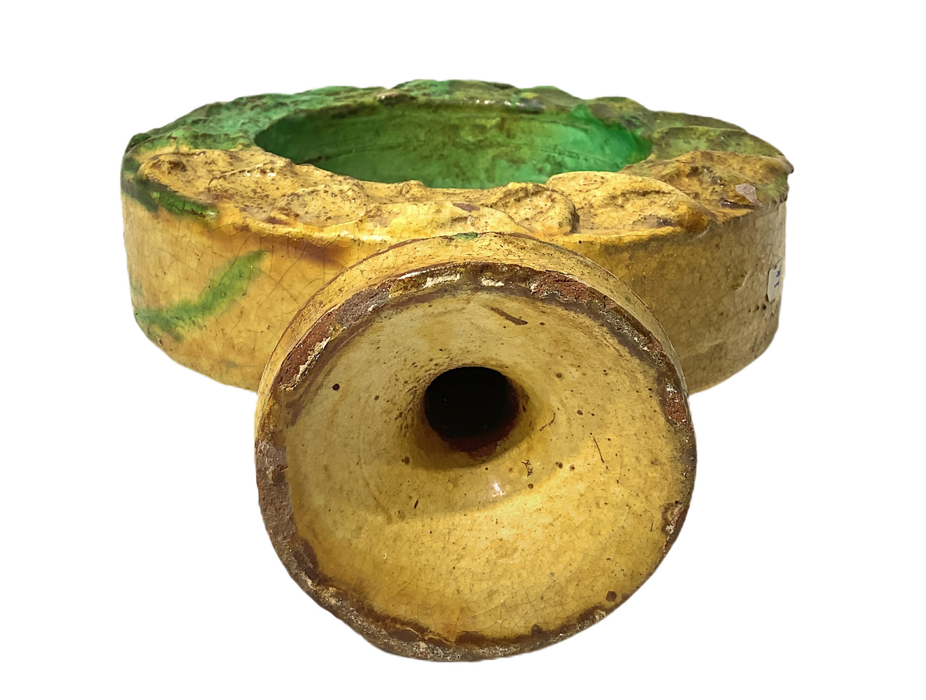 Flask Calabrian majolica, XX century. Rupture at the mouth and the handle. H 26 cm - Image 5 of 5