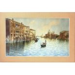 Andrea Biondetti (1851-1946). Grand Canal of Venice. 18x30